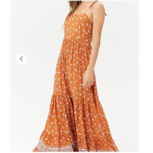 Forever 21 Tie Strap Tiered Maxi Dress